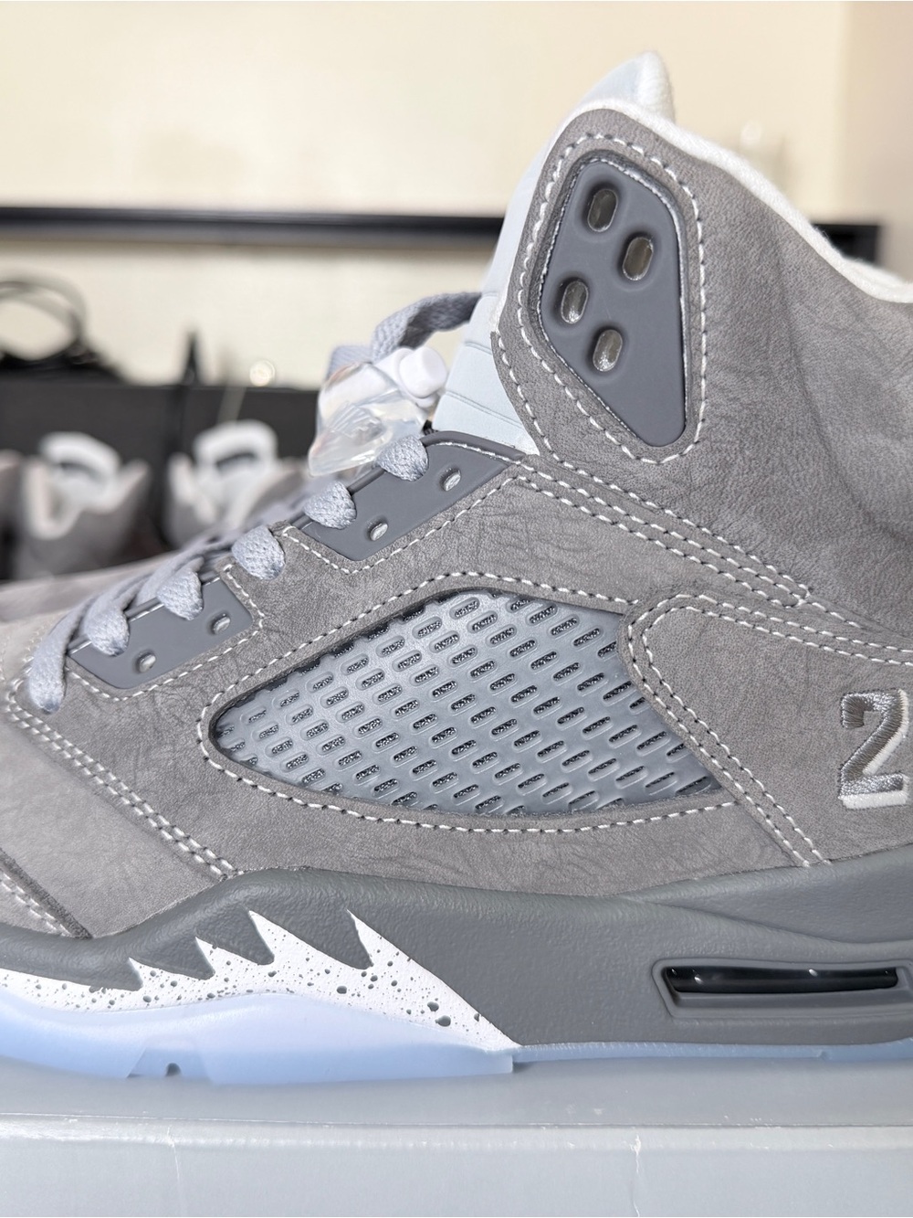 Jordan Men's Grey Suede High-Top Sneakers